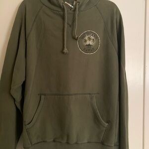 Blue 84 Olive Hoodie with Embroidered Logo